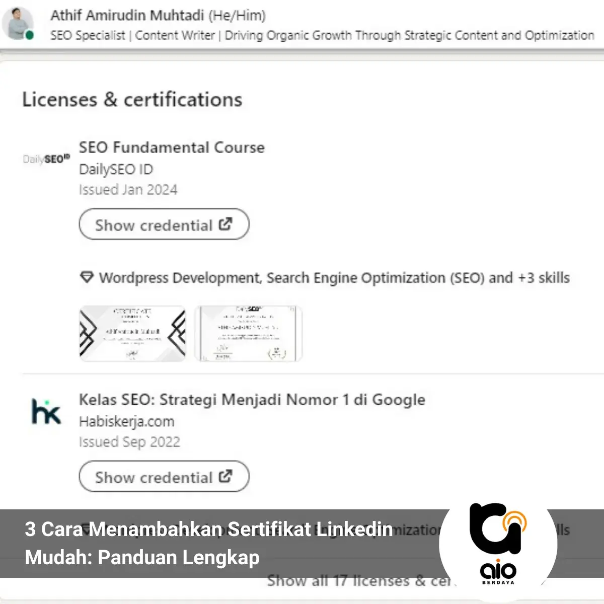 3 Cara Menambahkan Sertifikat Linkedin Mudah Panduan Lengkap