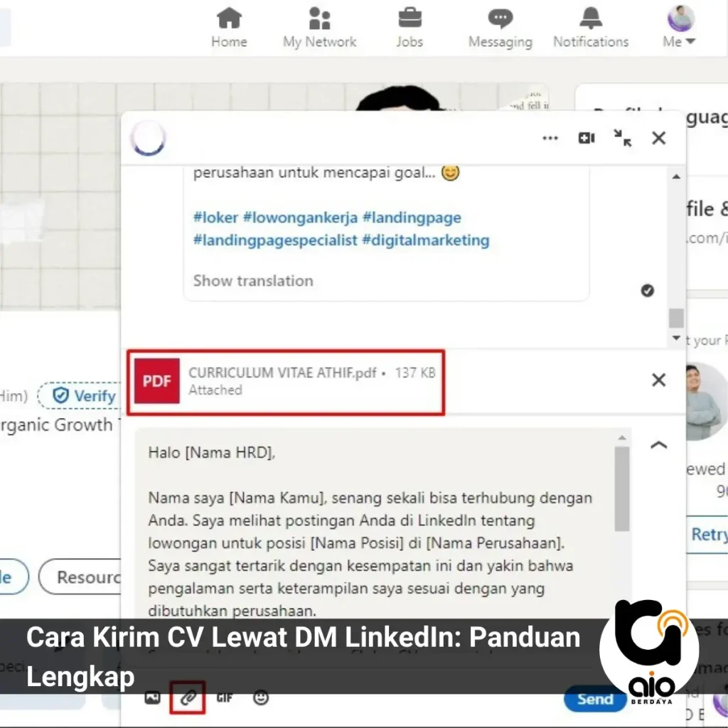 Panduan Lengkap Cara Kirim Cv Lewat Dm Linkedin