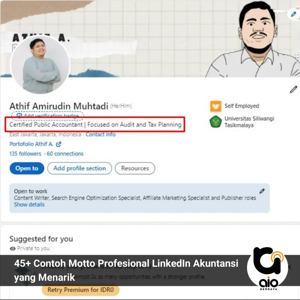 45 Contoh Motto Profesional Linkedin Akuntansi Yang Menarik