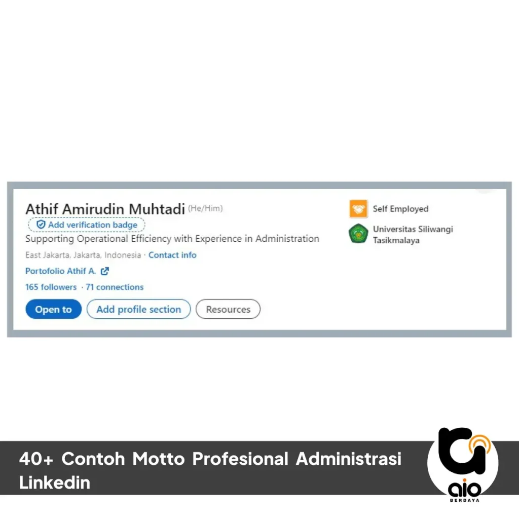 40 Contoh Motto Profesional Administrasi Linkedin