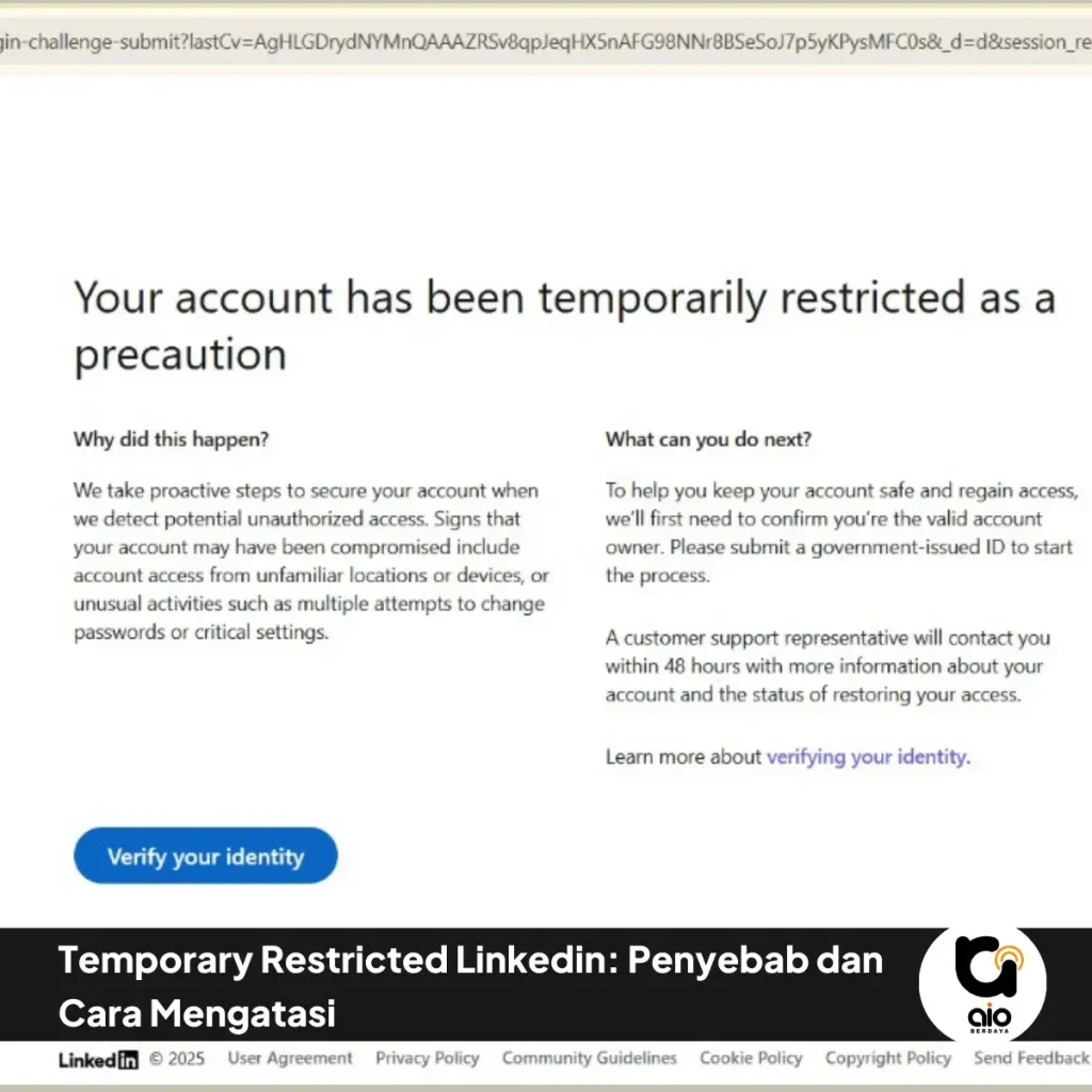 Temporary Restricted Linkedin: Penyebab Dan Cara Mengatasi 2 Temporary Restricted Linkedin Penyebab Dan Cara Mengatasi
