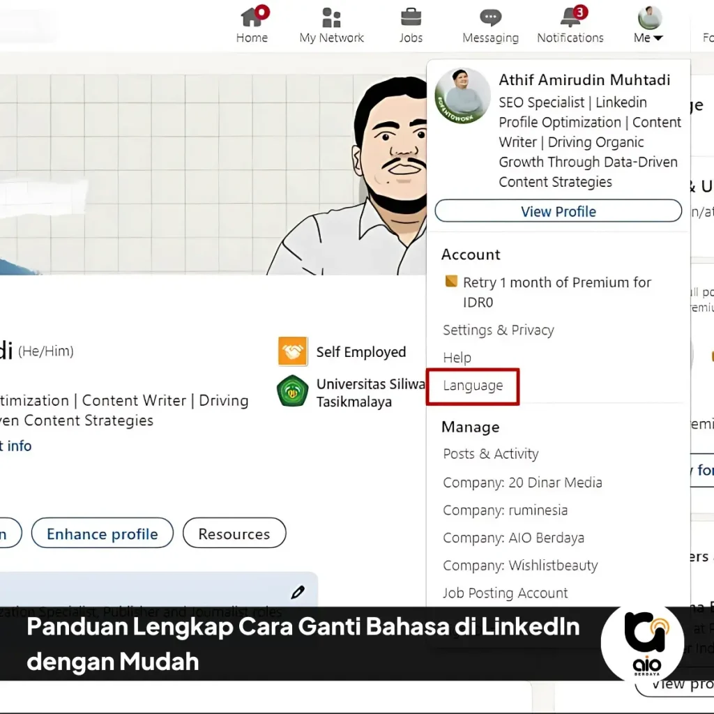 Panduan Lengkap Cara Ganti Bahasa Di Linkedin Dengan Mudah