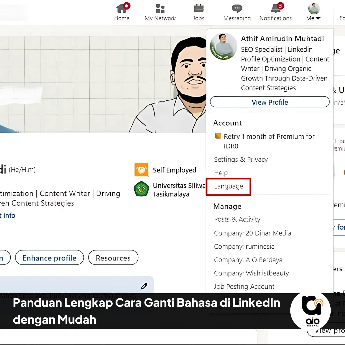 Panduan Lengkap Cara Ganti Bahasa Di Linkedin Dengan Mudah