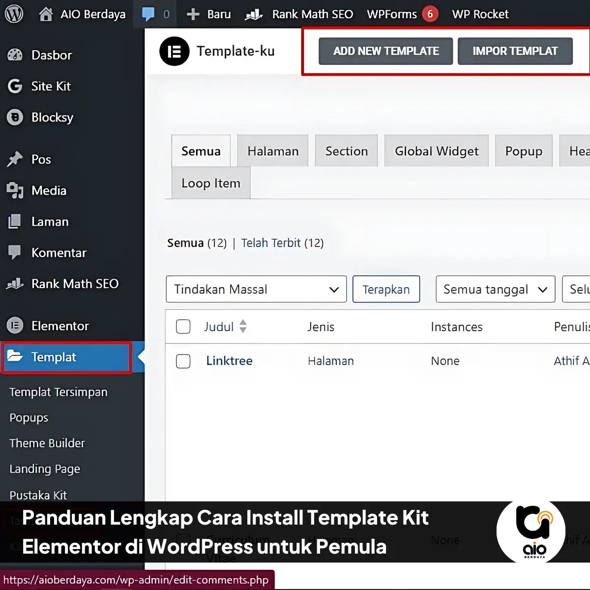 Panduan Lengkap Cara Install Template Kit Elementor Di Wordpress Untuk Pemula