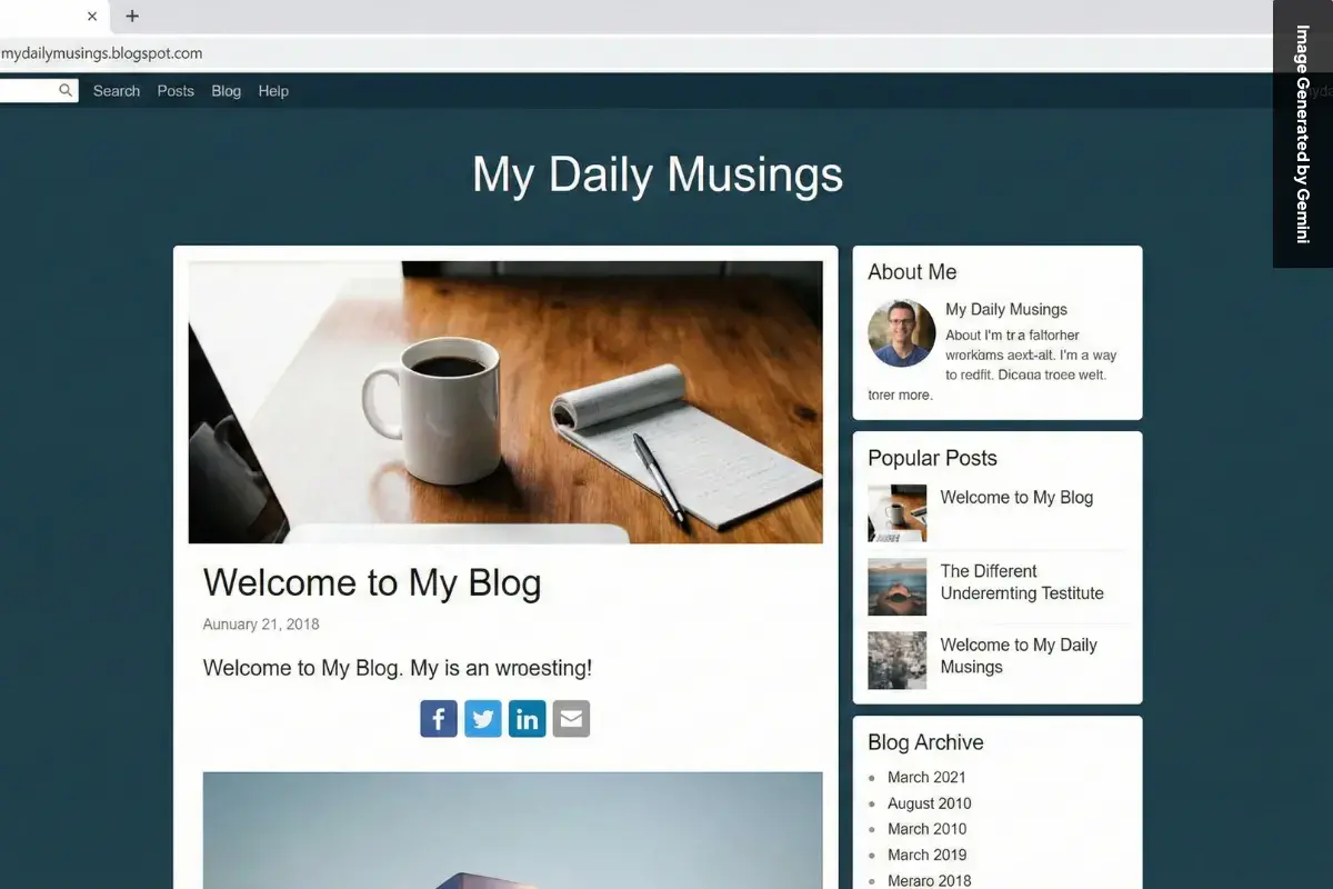 Contoh Landing Page Blogspot Blog