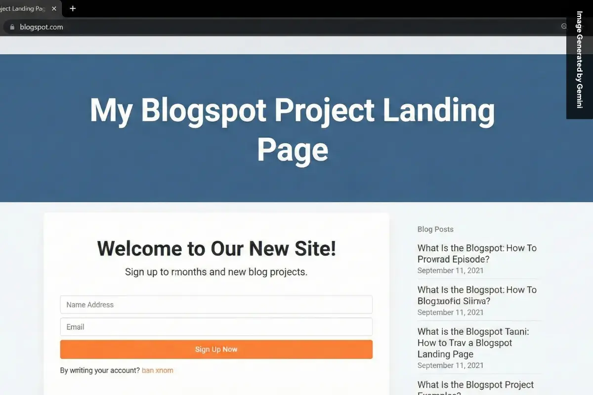 Contoh Landing Page Blogspot