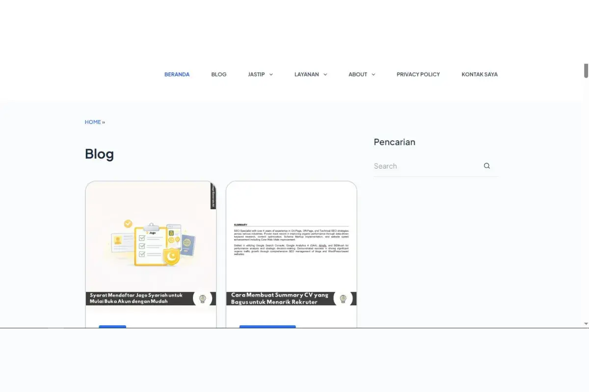 Contoh Blog Pribadi - ruminesia.id
